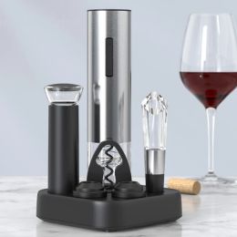 Openers Rechargeable Electric Wine Bottle Opener Foil Cutter Automatic Corkscrew with USB Charging Cable Suit for Kitchen Bar Can Opener