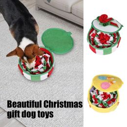 Toys Dogs Snuffle Pad Mat Pet Leak Food Christmas Theme Mat Dogs Training Blanket Nose Work Toy Pet Slowing Feeding Intelligence Mats