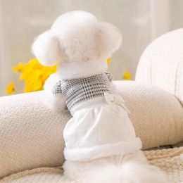 Dresses Small Dog Princess Dress Winter Autumn Cat Fashion Skirt Pet Sweet Desinger Warm Clothes Puppy Shirt Poodle Yorkshire Chihuahua