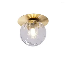 Ceiling Lights Nordic Modern Minimalist Round Glass Ball Lamp Aisle Corridor Creative Entrance Hall WF1019