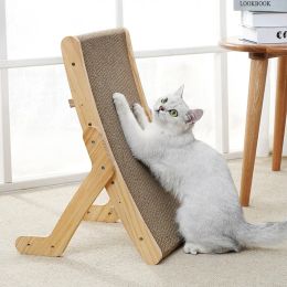 Scratchers Wooden Cat Scratcher Board Frame 3 In 1 Scratching Post Bed AntiScratch Toy Training Grinding Claw Couch Scraper For Cats