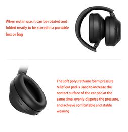 end Sony WH-1000XM4 Stereo Bluetooth Headsets Foldable Earphone Animation Showing Wireless Earbuds Headphones Noise Cancelling 837