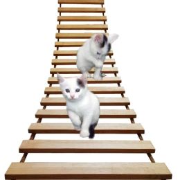 Scratchers 35/50/100cm Wall Mounted Shelf Cat Scratcher Cat Suspension Bridge Sisal Rope Post Cat Ladder Pet Furniture Cat Tree Kitten Toys