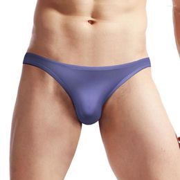 Underpants 1pc Men's Translucent Bikini Briefs Shorts Low Waist U-Convex Pouch Panties Lingerie Underwear Elastic Male