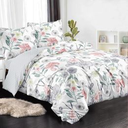 Set Little Gentle Flower Bedding Sets With Duvet Cover 3 Pieces Bedspreads With 2 Pillow Shams Sheer Curtains