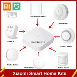 Control Xiaomi Smart Home Kit Multimode Gateway 2 Hub Wireless Switch Door Human Body Water Smoke Sensor Bluetooth Version Control