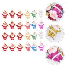 Decorative Figurines Santa Pendant Xmas Ornament Interesting Hanging Decor For Home Party Gold Powder Little Claus Christmas Tree