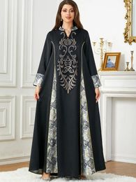 Ethnic Clothing Jalabiya For Women Jacquard Sequin Dubai Kuwaiti Evening Party Arabic Dress Moroccan Kaftan Muslim Abaya Ramadan Islam
