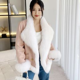 Fur Autumn and Winter New Women's Fashion Trend Fur Genuine Fox Fur Suede Fabric with Goose Down High end Fashionable Fur Coat Top