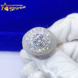 Wholesale price hip hop men gold plated 925 sterling silver pass diamond tester moissanite iced out Luxury ring