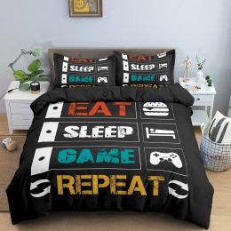 sets Duvet Cover Set Boys Kids Game Bedding 2/3 Pcs Bed Set Gamepad Pattern Quilt Cover Comforter Cover Gamer Bedding Set