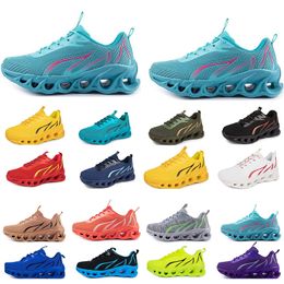 Men Shoes Running Flat Spring GAI Shoes Soft Sole Bule Grey New Models Fashion Color Blocking Sports Big Size Abc 966