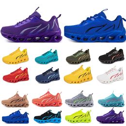 GAI spring men shoes Running flat Shoes soft sole fashion bule grey New models fashion Color blocking sports big size one