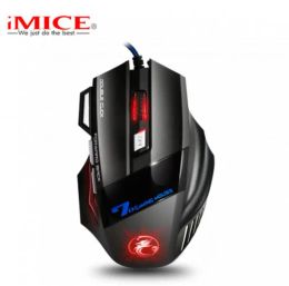 Mice X7 Colourful Breathing Light Electric Competition Eating Chicken Game Mouse 7 Keys Computer Wired Gaming Mouse For PC Laptop