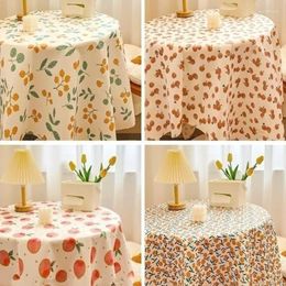 Table Cloth Modern Multi-color Plaid Flannel Tablecloth Fruit Printed Coffee Cover Thickened Dustproof Dining Fabrics