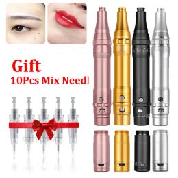 Guns Professional Wireless PMU Machine Tattoo Pen Kit for Eyebrows Miroblading Eyeliner Lip Eyelash Permanent Rotary Tattoo Pen