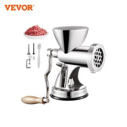 Grinders VEVOR Manual Mini Meat Grinder 304 Stainless Steel Hand Suction Cup Base & Clamp for Vegetables Grinding & Sausage Stuffing