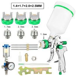 HVLP Professional Spray Gun 1.41.72.02.5mm Steel Nozzle Gravity Spray Gun Portable Car Paint Spray Gun DIY Spray Paint Kit 240219