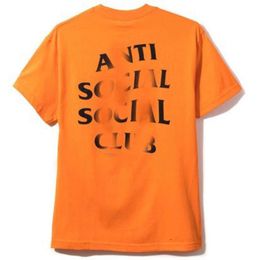 High Quality Mens T shirts Fashion A S C Anti Socials Club Cross Cotton Print T-shirt Casual Couple Short Asian Size S-4XL Discount High Quality