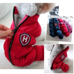 Parkas Zipper Snow Unisex Dog Waterproof Overalls Blue Purple Pet Down Jackets S XXL Puppies Animal Chihuahua Yorkshire Clothing Supply