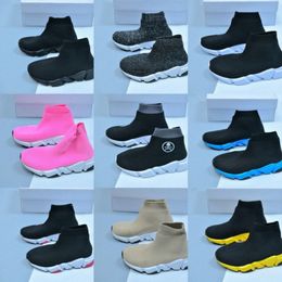 Designer kids shoes Casual slides Socks Platform Black youth Kid infants boys girls Speedy Speed Trainers Runner toddler Sneaker high Sock Baby Shoe a O6kh#