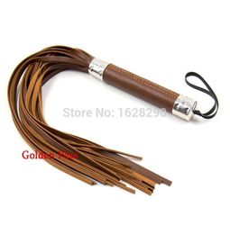 Deluxe Handle Sex Whip PU Leather Flogger Spanking Tassel Paddle Adult Flirting Sex Products BDSM Knout Sex Toys For Couples q055782148