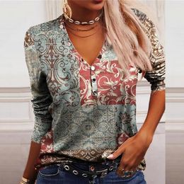 Women's Blouses Women Spring Top Long Sleeves T-shirt Colorfast Blouse