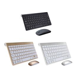 Keyboards Portable Mini Wireless Bluetoothcompatible Keyboard 24Ghz Keypad and Mouse