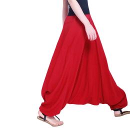 Capris 2023 Spring Women Casual Loose Harem Pants Solid Elastic Waist Summer Wide Leg Pants Plus size Cotton linen Trousers 4XL 5XL