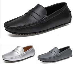 dress shoes spring autumn summer grey black white mens low top breathable soft sole shoes flat sole men GAI-19