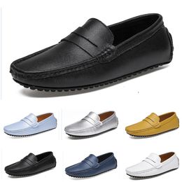 dress shoes spring autumn summer grey black white mens low top breathable soft sole shoes flat sole men GAI-27