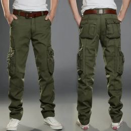 Pantaloni MultiTasche Pantaloni Casual da uomo Pantaloni da jogging tattici militari Pantaloni cargo da escursionismo all'aperto Felpa da trekking Fondo Hip Hop da uomo