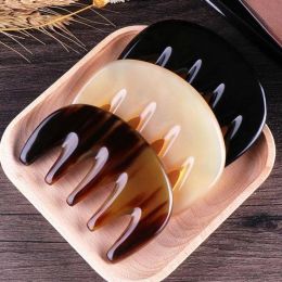 Tool Massage Comb Scraping Scalp Comb Multifunctional Handheld Head Massage Tool Natural OX Horn Large Five Teeth