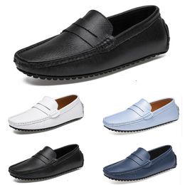 Модельные туфли весна-осень-лето серые, коричневые, белые, мужские низкие дышащие туфли на мягкой подошве, мужские туфли на плоской подошве GAI-49