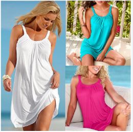 Dresses 1Summer new European and American dress explosion models fat MM large size women's loose strap sexy dress fashion temperament