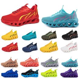 running shoes for mens womens black white red bule yellow Breathable comfortable mens trainers sports sneakers 32