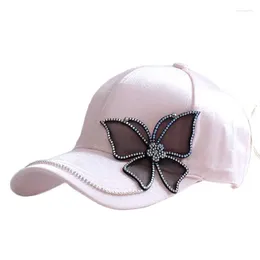 Ball Caps Butterfly Feel Silk Baseball Cap Hats For Girls Women Colour Summer Outdoor Sports Shade Visor Hat Casquette