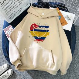 Sweatshirts Colombia hoodies women Fleece sweat y2k aesthetic Korean style clothes sweater female Winter Hooded Shirt