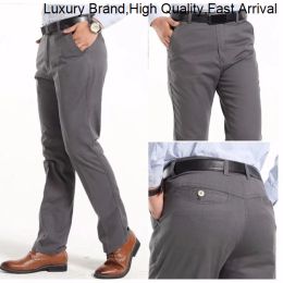 Pants Summer Spring Men's Vintage Suit Pants Male Thin / Thick Straight Formal Casual Cotton Business Trouser for Men