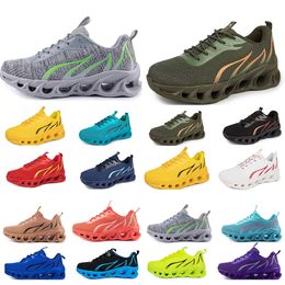 flat spring men Running shoes Shoes soft sole bule grey New models fashion Color blocking sports big size a111910 42