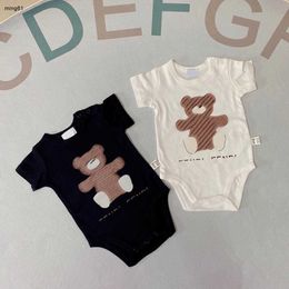 Brand newborn jumpsuits Doll bear pattern print infant bodysuit Size 59-90 toddler clothes designer baby Crawling suit 24Feb20