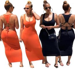 Womens long skirts sexy womens clothing hollow high waist casual solid Colour slimfit suspenders strapless dress with straps2096600