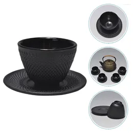 Tea Cups Iron Cup Portable Home Cast Chinese Style Retro Vintage Traditional For Drinking