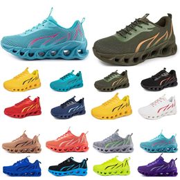 spring flat Running men shoes Shoes soft sole bule grey New models fashion Color blocking sports big size a111910ab 94