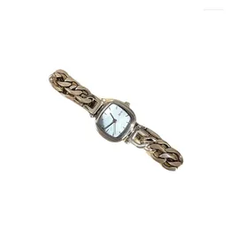 Wristwatches Sea Blue Fritillaria Small Dial Exquisite And Minimalist Vintage Women's Bracelet Watch Luxurious Instagram