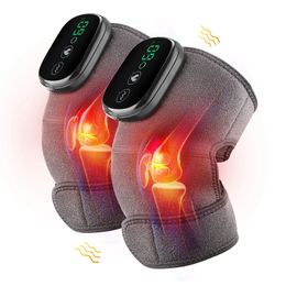 Electric Heating Knee Massager Far Infrared Joint Physiotherapy Elbow Knee Pad Vibration Massage Knee Pain Relief Health Care240227