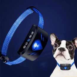 Collars Dog Bark Collar Rechargeable AntiBarking Training Collar Reflective Dog Collar for Small Medium Large Dogs Upgraded Flash work