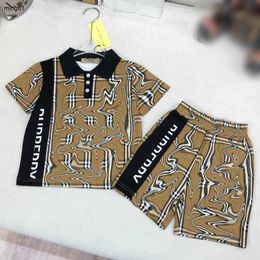 Brand tracksuits baby Summer T-shirt set kids designer clothes Size 90-150 CM child Short sleeved POLO shirt and shorts 24Feb20