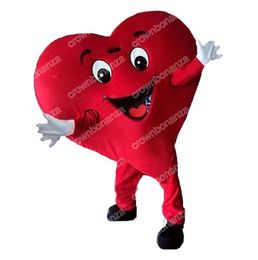 Hot Sales halloween Custom Red Heart Mascot Costume Fancy dress carnival Birthday Party Plush costume