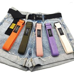 Belts Harajuku Style Double Ring For Students Square Buckle Cloth Canvas Belt Corset Women Waist Adjustable Waistband